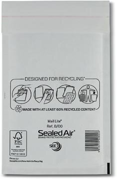 Mail Lite luchtkussenenveloppen, wit, B/00, 120 x 210 mm, doos van 200 stuks