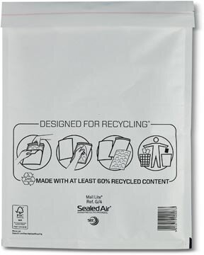 Mail Lite luchtkussenenveloppen, wit, G/4, 230 x 330 mm, doos van 100 stuks