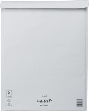Mail Lite luchtkussenenveloppen, wit, K/7, 350 x 470 mm, doos van 100 stuks