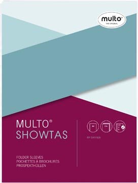 Multo geperforeerde showtas ft A4, 23-gaatsperforatie, 80 micron, gekorreld, pak van 10 stuks