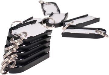 Pavo Magnettag sleutelhanger, pak van 10 stuks, zwart