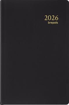 Brepols agenda Delta Seta 6-talig, zwart, 2026
