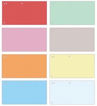 OFFICE products verdeelstroken, ft 240 x 105 mm, pak van 100 stuks, geassorteerde kleuren
