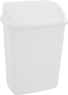 Vuilbak met swing deksel, 26 l, wit