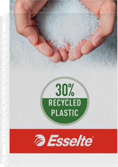 Esselte showtas, PP, transparant, 30% pre-consumer gerecycleerd plastic