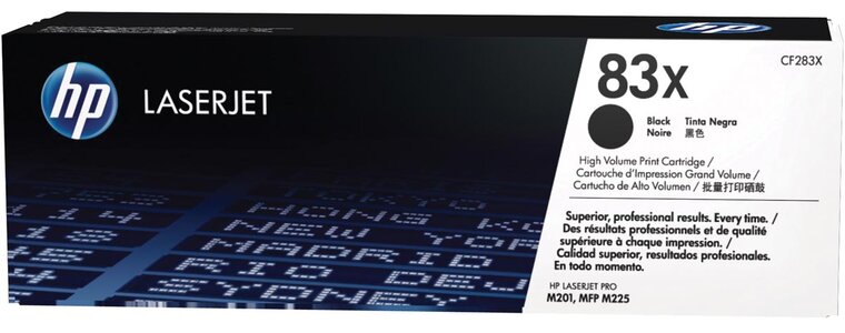 HP toner 83X, 2 200 pagina's, OEM CF283X, zwart