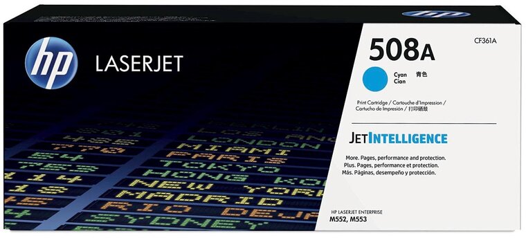 HP toner 508A, 5 000 pagina's, OEM CF361A, cyaan