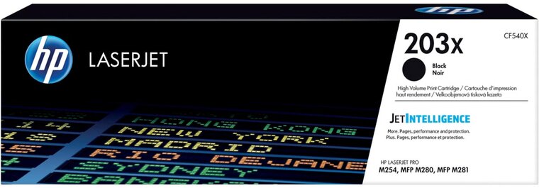 HP toner 203X, 3200 pagina's, OEM CF540X, zwart