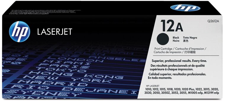 HP toner 12A, 2 000 pagina's, OEM Q2612A, zwart