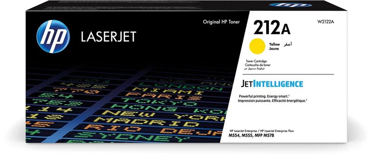 HP toner 212A, 4.500 pagina's, OEM W2122A, geel