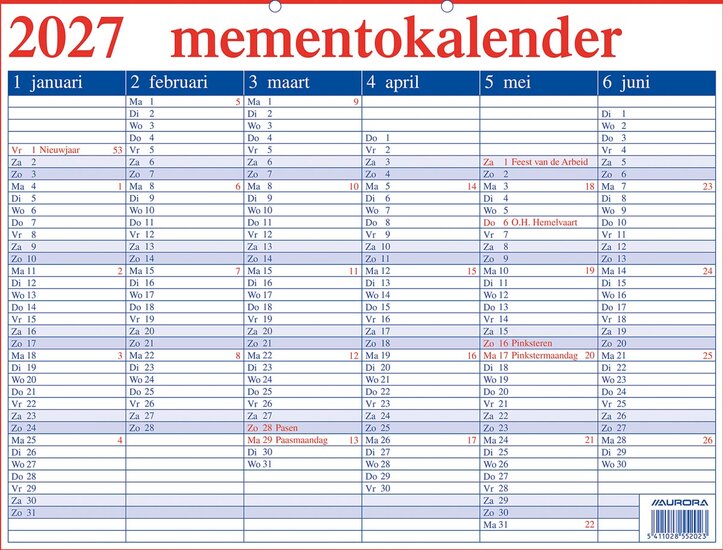 Aurora Memento 20 Nederlandstalig, 2027