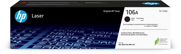 HP toner 106A, 1.000 pagina's, OEM W1106A, zwart