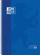 Oxford School Classic Europeanbook spiraalblok, ft A4+, 160 bladzijden, geruit 5 mm, donkerblauw