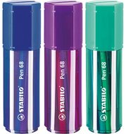 STABILO Pen 68 viltstift, Big Pen Box van 20 stuks in geassorteerde kleuren