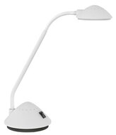 MAUL bureaulamp LED Arc op voet, warmwit licht, wit