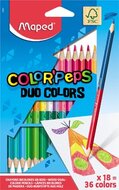 Maped kleurpotlood Color&#039;Peps Duo, blister met 18 stuks