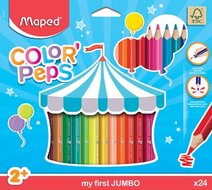 Maped kleurpotlood Color&#039;Peps Jumbo Early Age, 24 potloden in een kartonnen etui