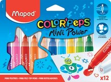 Maped viltstift Color&#039;Peps Mini Jumbo, etui van 12 stuks in geassorteerde kleuren