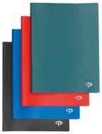 Pergamy showalbum, voor ft A4, met 40 transparante tassen, in geassorteerde kleuren