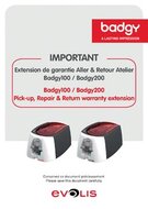 Badgy garantie uitbreiding voor badgy printers, 1 jaar