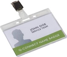 Q-CONNECT badge met clip 85 x 54 mm