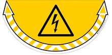 Take Care by CEP vloersticker, elektrische gevarenzone