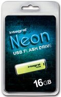 Integral Neon USB 2.0 stick, 16 GB, geel