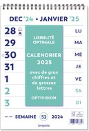 Brepols Optivision Wand-week kalender, Franstalig, 2025