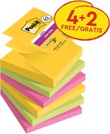 Post-it Super Sticky Z-notes Carnival, 90 vel, ft 76 x 76 mm, 4 + 2 GRATIS