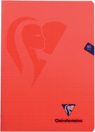 Clairefontaine schrift mimesys voor ft A4, 80 bladzijden, kaft in PP, geruit 4 x 8, geassorteerde kleuren