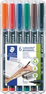 Staedtler Lumocolor 313 OHP-marker, permanent, 0,4 mm, etui van 6 stuks, assorti