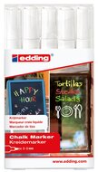 Edding krijtmarker e-4095 wit, etui van 5 stuks