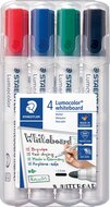 Staedtler Lumocolor whiteboardmarker etui van 4 stuks in geassorteerde kleuren