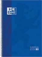 Oxford School Classic Europeanbook spiraalblok, ft A4+, 160 bladzijden, gelijnd, donkerblauw