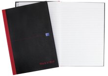 Oxford BLACK N&#039; RED gebonden boek, 192 bladzijden, ft A4, gelijnd