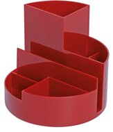 MAUL bureauorganizer pennenbak Roundbox &Oslash;14x12.5cm, 7-vaks, 85% gerecycled kunststof rood