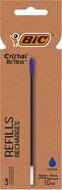 BIC Cristal Re-New balpenvulling, medium, 3 st, blauw