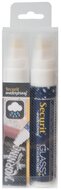 Securit Waterproof krijtmarker large wit, blister met 2 stuks