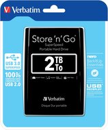 Verbatim harde schijf 3.0 Store &#039;n&#039; Go, 2 TB, zwart