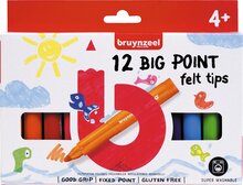 Bruynzeel Kids viltstiften Big Point, set van 12 stuks, assorti