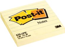 Post-it Notes, ft 76 x 76 mm, geel, gelijnd, blok van 100 vel