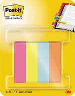 Post-it notes markers Poptimistic, ft 15 x 50 mm, blister met 4 blokjes van 50 tabs