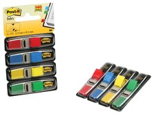 Post-it Index Smal, ft 11,9 x 43,2 mm, blister met 4 kleuren, 35 tabs per kleur, 4 + 2 blisters gratis