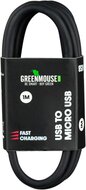 Greenmouse kabel, USB-A naar micro-USB, 1 m, zwart