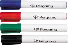 Pergamy whiteboardmarker, etui met 4 stuks