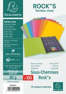 Exacompta Rock&#039;s 80 dossiermap, ft 22 x 31 cm, pak van 100, geassorteerde kleuren