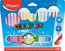 Maped Viltstift Color&#039;Peps 18 stiften in een kartonnen etui