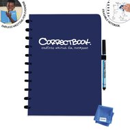 Correctbook A4 Original:  uitwisbaar / herbruikbaar notitieboek, gelijnd, Midnight Blue (marineblauw)