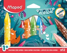 Maped waskrijt Jungle Fever Jumbo, etui van 12 stuks, assorti