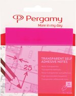 Pergamy transparante notes, ft 76 x 76 mm, 50 vel, roze